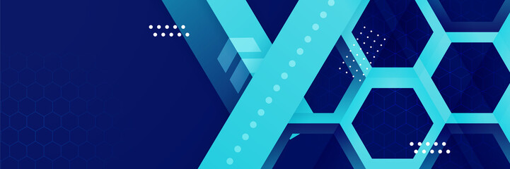 Blue abstract banner background