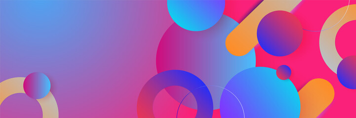 Wall Mural - Vibrant vivid abstract banner background