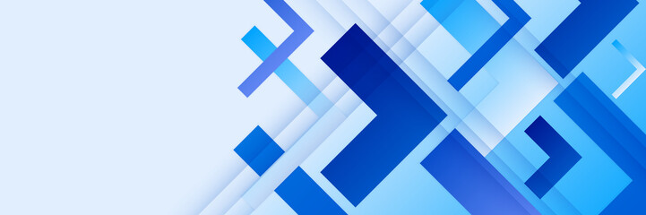 Blue abstract banner background