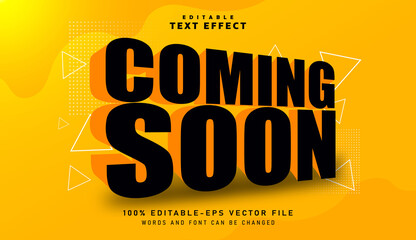 3D Coming Soon text effect - Editable text effect