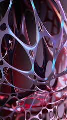 Poster - Abstraction 3D illustration. Decorations, jewelry work. Network, web, matter of fantastic space