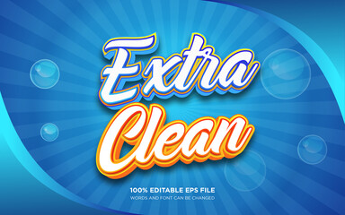 Fototapete - Clean laundry editable text style effect