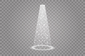 Wall Mural - illumination lights shiny christmas tree isolated on transparent background. white tree as symbol of