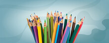 Diversity Inclusion And Equality Concept. Group Of Smiling Pencils Representing Men And Women Of Different Culture. Concept Of Multi Ethnical And Multicultural People. Racial Equality