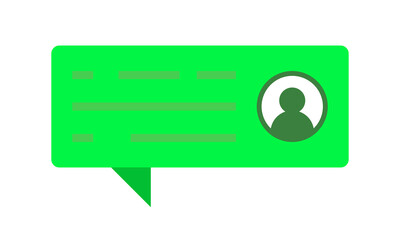 Poster - Customer review semi flat color vector object. Full sized item on white. Social media review. Satisfied client comment simple cartoon style illustration for web graphic design and animation