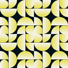 Aufkleber - Bauhaus Inspired Graphic Pattern Artwork Made With Abstract Vector Geometric Shapes