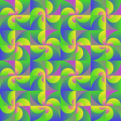 Poster - Bizarre Gradient Vector Seamless Pattern Graphics With Abstract Geometric Shapes And Geometry Forms