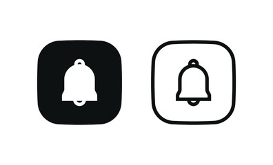 Poster - notification bell icon. alarm ring icons symbol 