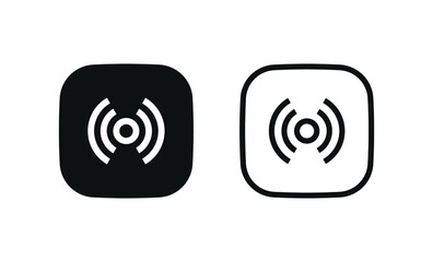 Poster - wireless Network signal icon . nfc broadcast internet connection icons