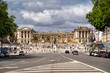 The Versailles castle and its royal avenue palace outside Paris France during the day