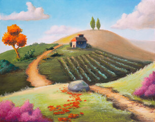 Colorful rural landscape