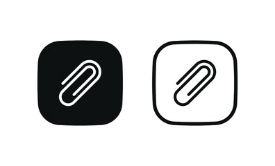 Leinwandbilder - attach link file icon, internet url symbol connect button. office paper clip icons symbol - attachment document button