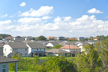 Wall Mural - Residential neighborhood with new home construction near Winter Garden in Orlando, Florida 