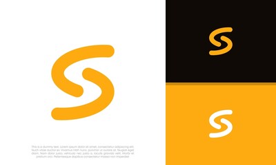 Wall Mural - Initials S logo design. Initial Letter Logo.	
