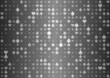 Fototapeta Las - Gray seamless pattern fabric poker table. Minimalistic casino vector background texture card suits symbols. Diamonds, spades, hearts and clubs metallic abstract wrapping paper texture