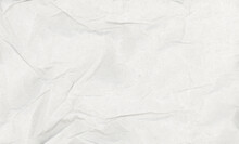 White Crumpled Paper Texture Background
