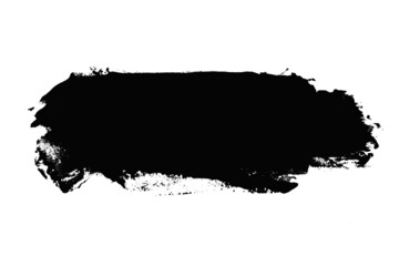 Poster - black stroke of paint isolated on white background