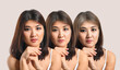 © Pixel-Shot - Portrait of young Asian woman on white background