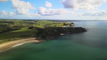 Wall Mural - Aerial view of Coopers Beach, Doubtless Bay - New Zealand