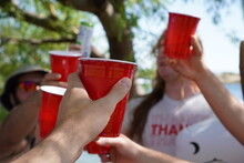 Cheering With The Red Cups