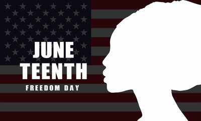 Wall Mural - Juneteenth Freedom Day Background Design. Vector Illustration.