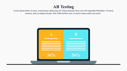 Illustration concept of AB testing.