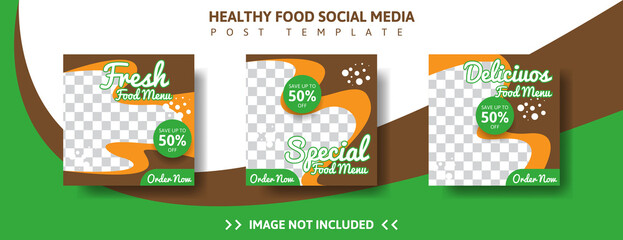 Wall Mural - food social media post template design for promotion. business vector vector illustration