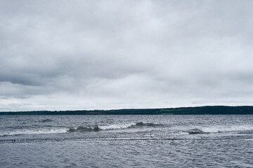 Wall Mural - waves on the lake mjøsa in spring