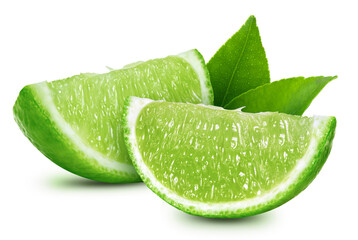 Wall Mural - Lime isolated on white background