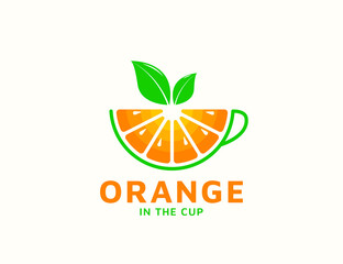 Wall Mural - Orange fruit logo design template