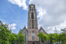 Saint Laurens Protestant church (Grote of Sint-Laurenskerk) in the town centre of Rotterdam, the Netherlands. The church was built between 1449 and 1525, was the first all stone building in Rotterdam.