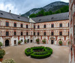 patio of Tratzberg castle in Tyrol