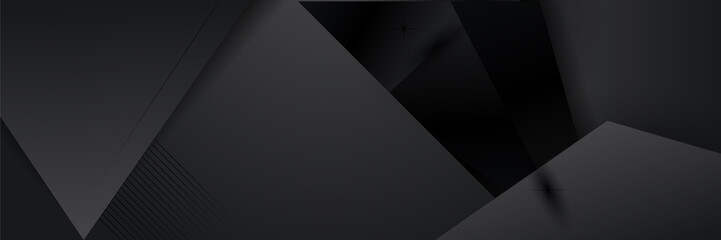 black abstract banner background