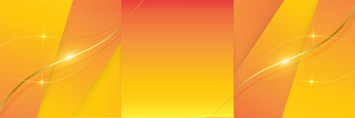 Wall Mural - Orange abstract banner background