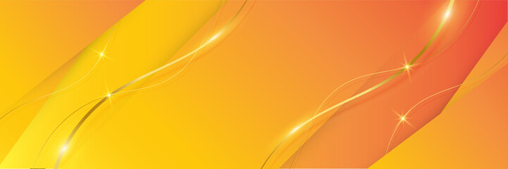 Orange abstract banner background