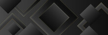 Black And Gold Abstract Banner Background
