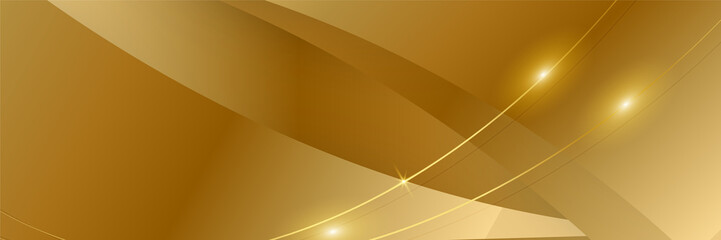 Wall Mural - abstract gold banner background
