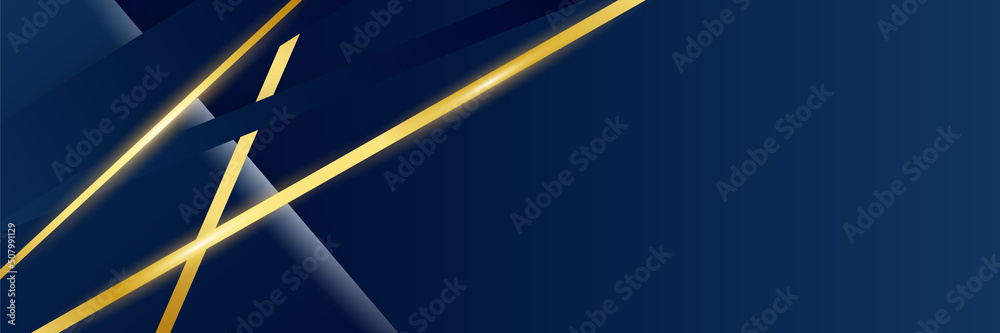 Blue and gold abstract banner background Stock Vector | Adobe Stock