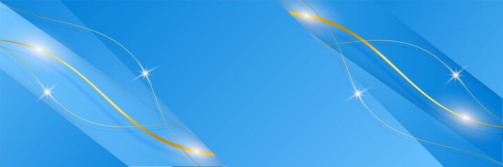 Blue abstract banner background