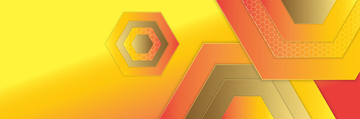 Orange abstract banner background
