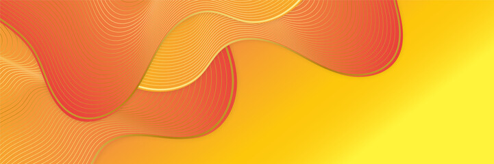 Orange abstract banner background
