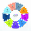 © Adison - Basic circle infographic template with 9 steps, process or options, process chart, Used for process diagram, presentations, workflow layout, flow chart, infograph. Vector eps10 illustration.