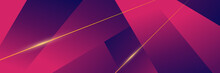 Pink And Gold Purple Banner Background