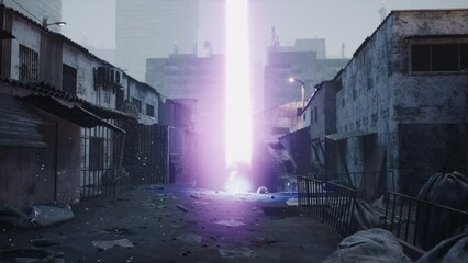 Poster - aliens have teleported to a dead planet to investigate a dead civilisation. a desolate planet after 