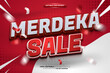 © agungkreatif - indonesia merdeka sale red white 3d Editable text Effect Style