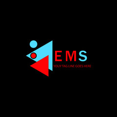 ems letter logo creative design with vector graphic