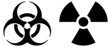 Biohazard And Radiation Nuclear Symbols.