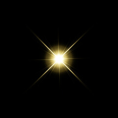 Wall Mural - gold warm color bright lens flare flashes leak for transitions on transparent background