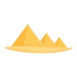 Ancient pyramids icon cartoon vector. Egypt pyramid. Desert landscape
