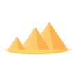 History pyramid icon cartoon vector. Travel scene. Sand cairo